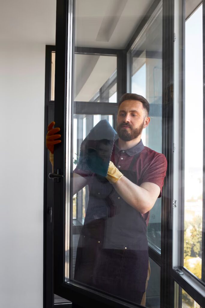 Man servant washing windows 23 2149530872