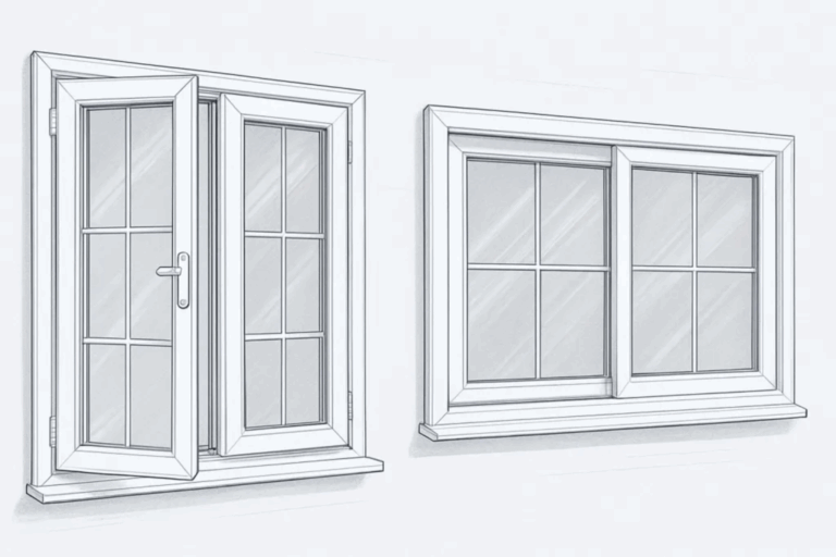 شباك مفصلي أم جرار؟ شركة ماستر للابواب والشبابيك upvc توضح لك الاختيار الأمثل